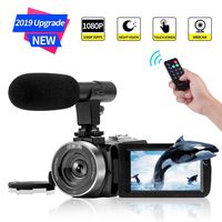 Camcorder Digital Video Camera, FHD 1080P 30 fps 30.0 MP Camcorders with Microphone Night Vision YouTube Vlogging Camera HDMI Output with Remote Control
