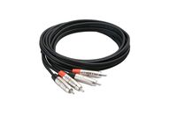 Hosa HRR-003X2 Dual REAN RCA to Dual REAN RCA Pro Stereo Interconnect Cable, 3 Feet