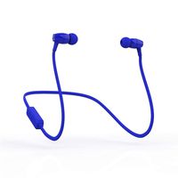 SCOSCHE BT102BL Rechargeable Bluetooth Wireless Earbuds with in-Line Microphone, Music Control Buttons and Noise Isolating Ear Cushions in Blue