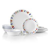 Corelle 18-Piece Service for 6, Chip Resistant, Memphis Dinnerware Set