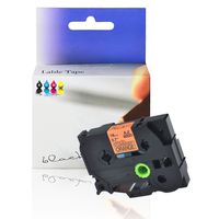 KCMYTONER 1 Pack Black on Fluorescent Orange 18mm 3/4 inch Laminated Label Tape Compatible TZe-B41 TZeB41 TZ-B41 TZB41 for P-Touch PT-D210 PT-D400 PT-D450 PT-D600 PT-1800 PT-P710BT Labeler