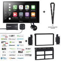 Sound of Tri-State Pioneer DMH-C5500NEX 8" Modular Digital Multimedia Receiver + Metra 108-CH1B Dash Kit for Jeep Wrangler 2011-2017 + Bullet Style Backup Camera + Satellite Radio Tuner SXV300 Bundle