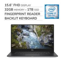 Dell Precision 5530 Premium 15.6" FHD IGZO4 Laptop Notebook Computer,Intel 6-Core i7-8850H 2.60 GHz,32GB RAM,1TB SSD,Nvidia Quadro P1000,Backlit Keyboard,No DVD,Webcam,Bluetooth,Wi-Fi,HDMI,Win 10 Pro