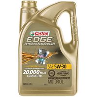 Castrol 03087 EDGE Extended Performance 5W-30 Advanced Full Synthetic Motor Oil, 5 Quart