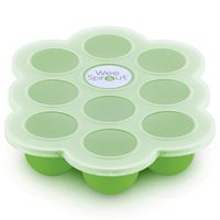 Silicone Baby Food Freezer Tray with Clip-on Lid by WeeSprout - Perfect Storage Container for Homemade Baby Food, Vegetable & Fruit Purees and Breast Milk - BPA Free & FDA Approved
