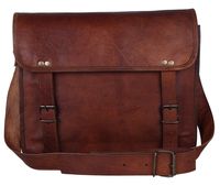 13" Handmade Leather Messenger Bag Satchel Leather Laptop Bag By Rustic Town
