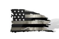 Fox MetalFab Powder Coated Steel Subdued American Flag Trailer Hitch Cover/Insert