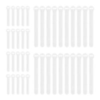 Wrap-It Storage Self-Gripping Reusable Cable Ties, White, 40 Pack (20 4" Straps, 20 8" Straps) - Hook and Loop Cord and Wire Organizer for Computer, PC, and Desk Cable Management