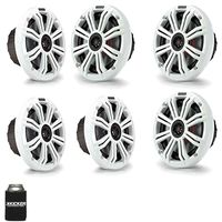 KICKER 6.5" White Marine Speakers (Qty 6) 3 Pairs of OEM Replacement Speakers