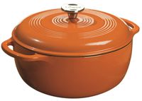 Lodge Color EC6D63 Enameled Cast Iron Dutch Oven, Pumpkin, 6-Quart