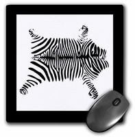 3dRose LLC 8 x 8 x 0.25 Inches Mouse Pad, Zebra Rug (mp_52427_1)