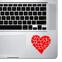 StickAny Palm Series Heart of Hearts Sticker for Macbook Pro, Chromebook, and Laptops (Red)