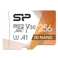 Silicon Power 256GB R/W up to 100/ 80MB/s Superior Pro microSDXC UHS-I (U3), V30 4K A1, High Speed MicroSD Card with Adapter