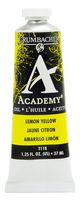 Grumbacher Academy Oil Paint, 37ml/1.25 Ounce, Lemon Yellow (T118)