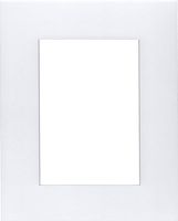 Pack of (5) 16x20 White Picture Mats with White Core, Bevel Cut for 12x16 Picture, with 1/8" Foam Core and Clear Bags