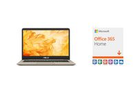 ASUS VivoBook S Thin & Light Laptop, 14" FHD, Intel Core i7-8550U, 8GB RAM, 256GB SSD, GeForce MX150, NanoEdge Display, Backlit Kbd, FP Sensor - S410UN-NS74 with Microsoft Office 365 Home