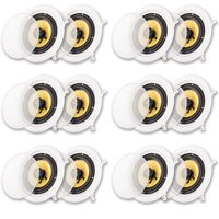 Acoustic Audio HD-6 in Ceiling 6.5" Speakers Home Theater Surround Sound 6 Pair Pack