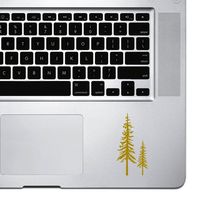 StickAny Palm Series Redwood Trees Sticker for MacBook Pro, Chromebook, and Laptops (Gold)