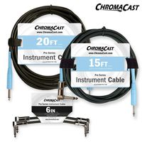 ChromaCast CC-PSCBL-SRAPDBL Daphne Blue Stage Ready Cable Pack with 15/20 Feet Cable and 6-Inch Patch Cable