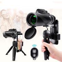 Monocular Telescope 12x50 High Power Waterproof Monocular Scope with Phone Mount & Tripod Monocular Compact Fogproof Shockproof Scope BAK4 Prism FMC Monoculars for Hunting (Hidden Camera)
