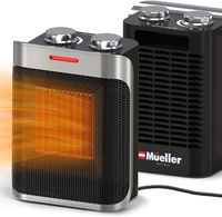Mueller Portable Heater 750W/1500W Ceramic Space Heater, High Output Fan, Adjustable Thermostat, with overheat/tip over protection for Home Bedroom or Office, ETL Cerified