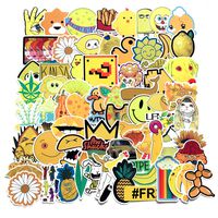 Cute Lovely Yellow Vinyl Laptop and Water Bottle Decal Sticker Pack, Made in US
