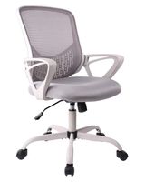 Office Chair, Ergonomic Desk Chair Computer Task Chair Mesh with Armrests Mid-Back for Home Office Conference Study Room, Gray