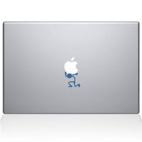 The Decal Guru 1009-MAC-12M-LB Atlas Stick Figure Vinyl Sticker, 12" Macbook, Blue