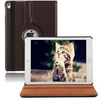 YiMiky iPad Pro 9.7 Cover, PU Leather Slim Lightweight 360 Degrees Rotating Folio Stand Smart Protective Case for 9.7'iPad Pro 9.7 (Brown)