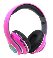 Bluetooth Headphones Over Ear，Wireless Headset with Mic,Foldable Ajustable Lightweight,for Cellphone Tablets PC iPad for Girl Kid Children Adults-Pink