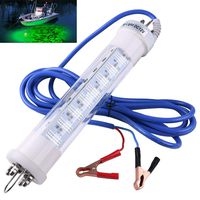 Goture 12V IP68 High-Power LED Fully Submersible Night Fishing Light Deep Drop Underwater Lure Bait Fish Finder Lamp with 5.48 Cable for Krill, Phytoplankton, Squid - Blue