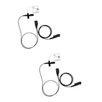 2 Pack BOMMEOW BCT15-H6 1-Wire Acoustic Clear Tube Earpiece for Hytera PD602 PD662 X1e X1p Z1p PTC760 PD68X