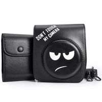 Woodmin Black PU Leather 2-in-1 Accessories Bundle Set for Fujifilm Instax Mini 90 Camera (Camera case/Photo case)
