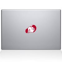 The Decal Guru Hedgehog Love Decal Vinyl Sticker, 15" MacBook Pro (2015 & Older Models), Red (2319-MAC-15P-DR)