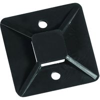 BOX USA BCTM11B Cable Tie Mounts, 1" x 1", Black (Pack of 100)