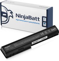 NinjaBatt Laptop Battery 480385-001 HSTNN-IB75 for HP Pavilion DV7-3065DX DV7-3165DX DV7-1245DX DV7-3085DX 464058-121 464059-121 464059-122 HSTNN-C50C HSTN-DB85 HSTNN-DB74 - [8 Cells/4400mAh/63Wh]