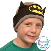 CozyPhones Kids Headphones Volume Limited with Ultra-Thin Speakers & Super Soft Fleece Headband - Perfect Toddlers & Children's Earphones for Home, School & Travel - Batman