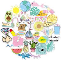 VSCO Stickers for Hydro Flask 35 PCS, Cute Aesthetic Cool Waterproof Vinyl Sticker Pack for Water Bottles, Laptop, Hydroflask, Skateboard, Computer, Phone, Kids and Teens