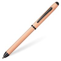 Cross Tech3+ Brushed Rose-Gold PVD Multifunction Pen with Stylus and 0.5mm Lead