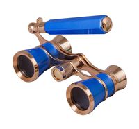 Levenhuk Broadway 325L Blue Wave Lorgnette Opera Glasses - Theater Binoculars with Extendable Handle