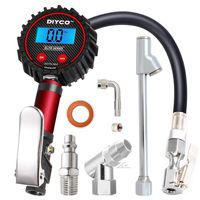 DIYCO D3 Plus Digital Tire Inflator with Pressure Gauge | 150 PSI (0.1 Res) | Interchangeable Air Chuck | 7-PCS Compressor Accessory Kit | Professional & Home Garage | Elite Series