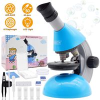 Microscope for Kids Beginner Children Student, 40X- 640X Science Microscopes with 50 pcs Educational Science Kits -Great gift for child