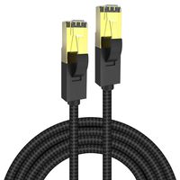 Ethernet Cable 6FT Black, UMECORE 10GB Nylon Braided High Speed Professional Gold Plated Plug STP Wires LAN Internet Network Cable for Router/Gaming/Modem