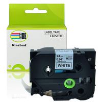 NineLeaf TZe TZ 251 Cassettes TZe251 TZ251 Standard Laminated Self-Adhesive Label Tape Compatible for Brother P-Touch D600 2430PC PT-P750W PT-E550WVP Label Marker 24mm x 8m Black on White
