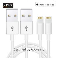 ByCallMax Apple Charger Lightning Cable [Apple MFi Certified] Compatible Apple iPhone X/8/7/6s/6/plus/5s/5c/SE,iPad Pro/Air/Mini,iPod Touch(White 1M/3.3FT) (2Pack)