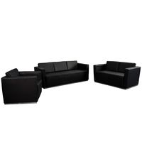 Flash Furniture HERCULES Trinity Series Reception Set in Black