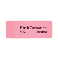 DIXON Pink Carnation Wedge Erasers, Large, Pink, 2.5" x 1", 12-Pack (38910)