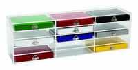 Heathrow Scientific HD159890B Acrylic Clear Storage Rack, 50-Place and 100-Place Microscope Slide Boxes