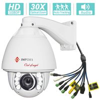 IMPORX Auto Tracking PTZ IP Camera Outdoor - 30X Optical Zoom 1080P HD Resolution - High Speed H.265 ONVIF Dome Camera, 500ft Night Vision, Support Micro SD Card and P2P(Audio & Alarm Version.)
