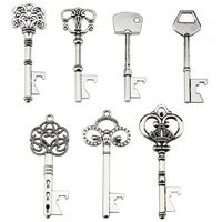 Key Bottle Openers - Assorted Vintage Skeleton Keys, Wedding Party Favors (Pack of 70, Silver)